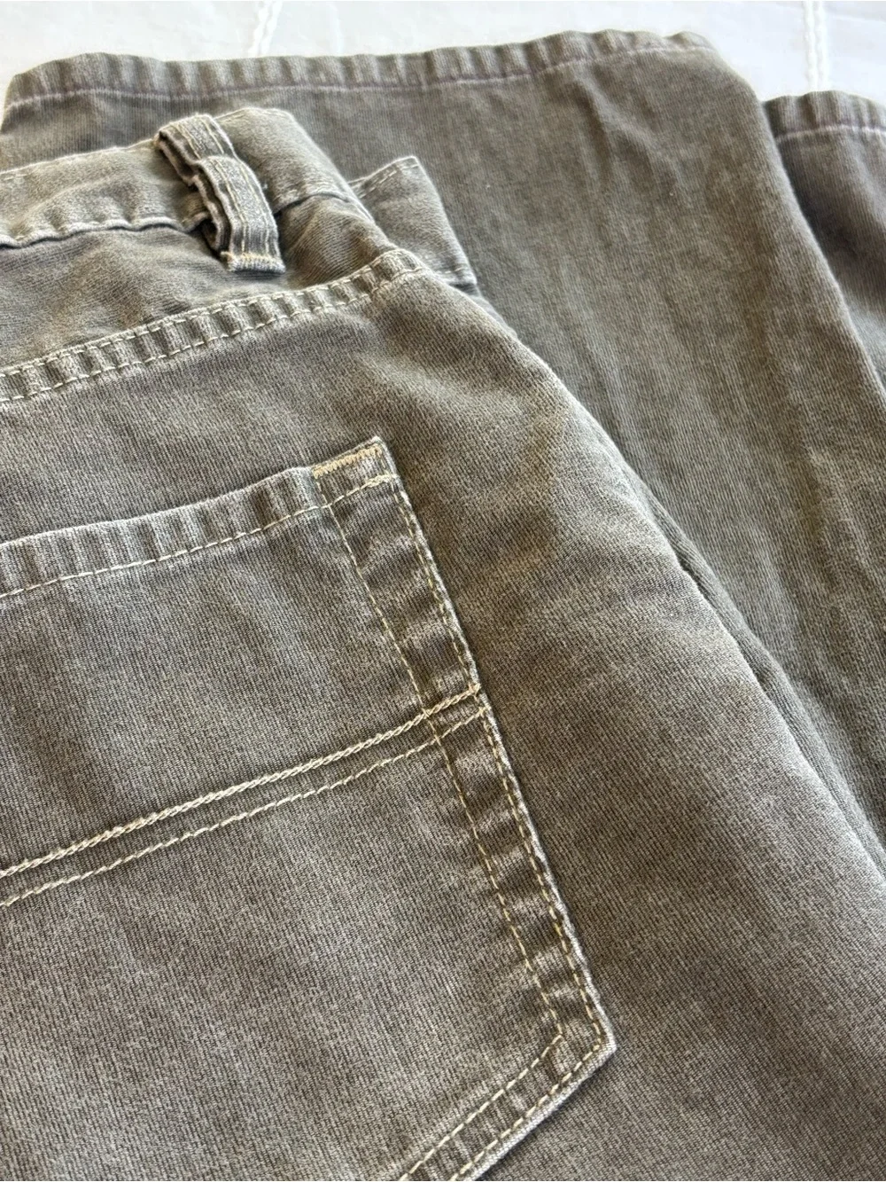 Tommy Bahama Classic Fit Corduroy Pants Olive Green Gray 35x30